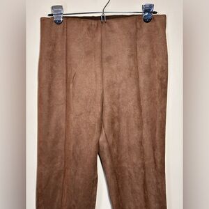 NEW NWT LOFT Chestnut Faux Suede High Waisted Skinny Dress Pants, Size Medium